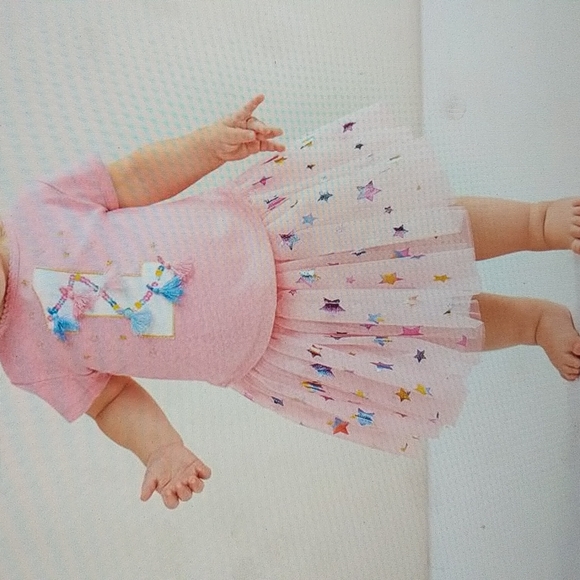 MUD PIE Birthday Confetti Tutu Two Piece Set - Picture 3 of 7